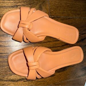 Seychelles Orange Knotted Sandals